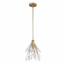 Arabela Lighting 85424-1 - 13" Crystal Fusion Pendant in Peruvian Gold with Large Faceted Clear Crystals