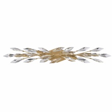 Arabela Lighting 85427-6 - 35" Crystal Fusion Vanity in Peruvian Gold with Large Faceted Clear Crystals