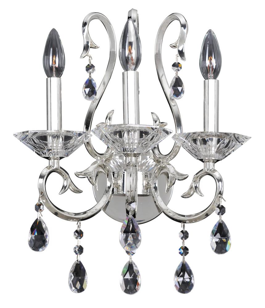 Cesti 3 Light Wall Sconce W/Black Pearl