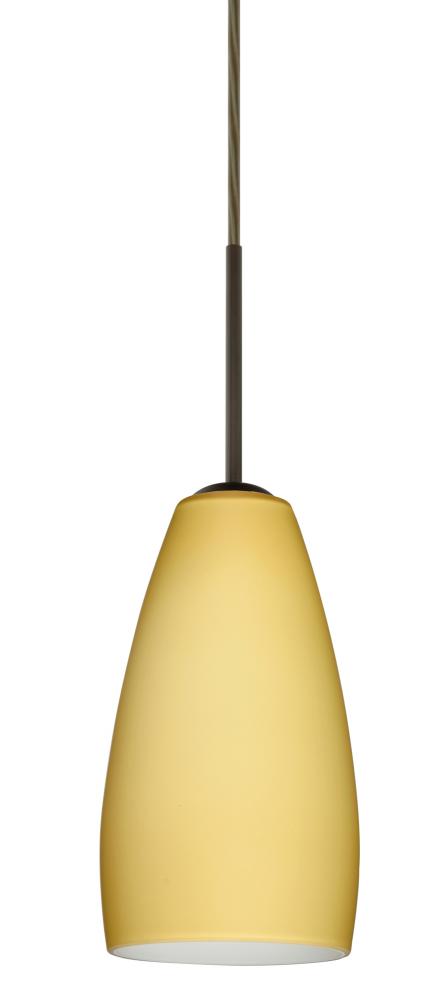 Besa Chrissy Pendant Bronze Vanilla Matte 1x50W Candelabra