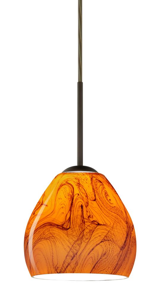 Besa Bolla Pendant Bronze Habanero 1x50W Candelabra