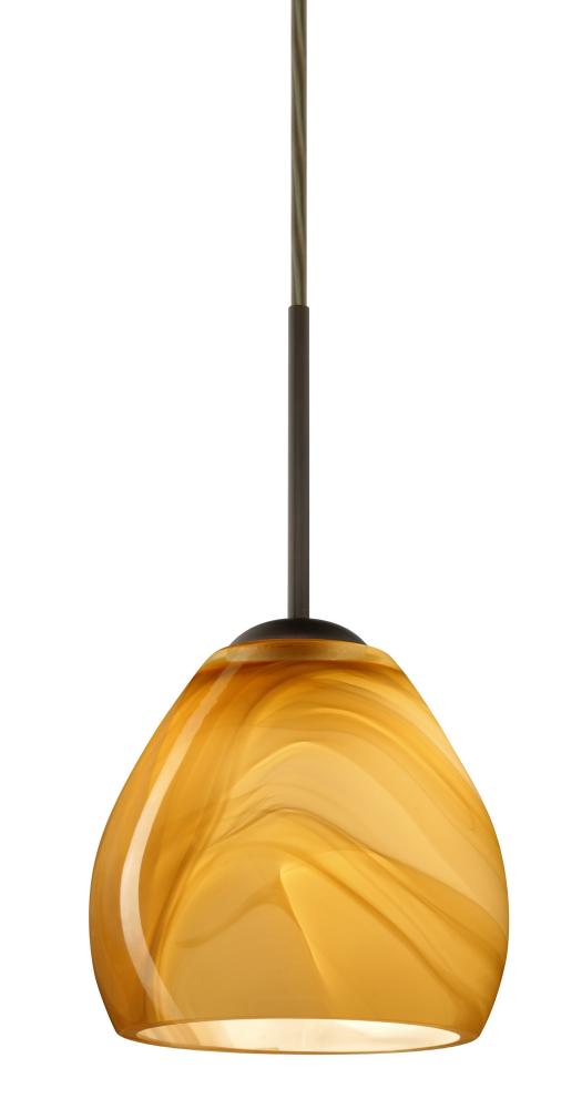 Besa Bolla Pendant Bronze Honey 1x50W Candelabra