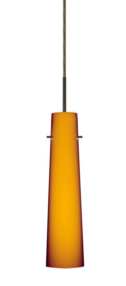 Besa Camino Pendant Bronze Amber Matte 1x40W Halogen