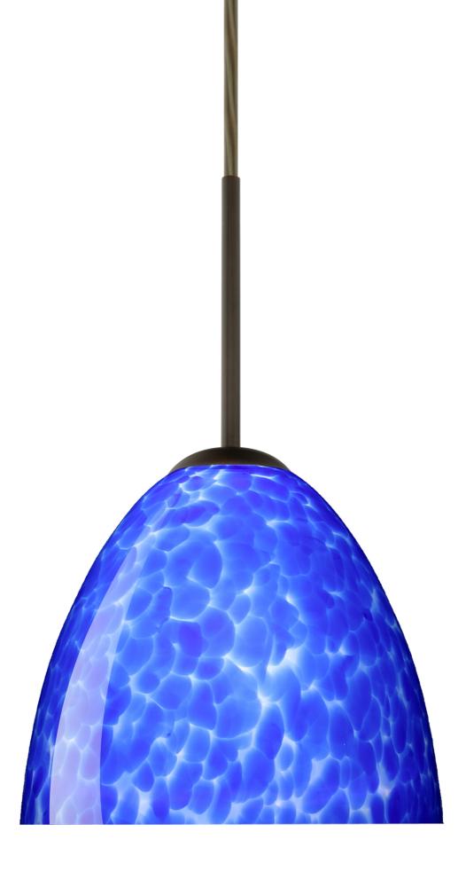 Besa Sasha LED Pendant 1Bt Blue Cloud Bronze 1x9W LED