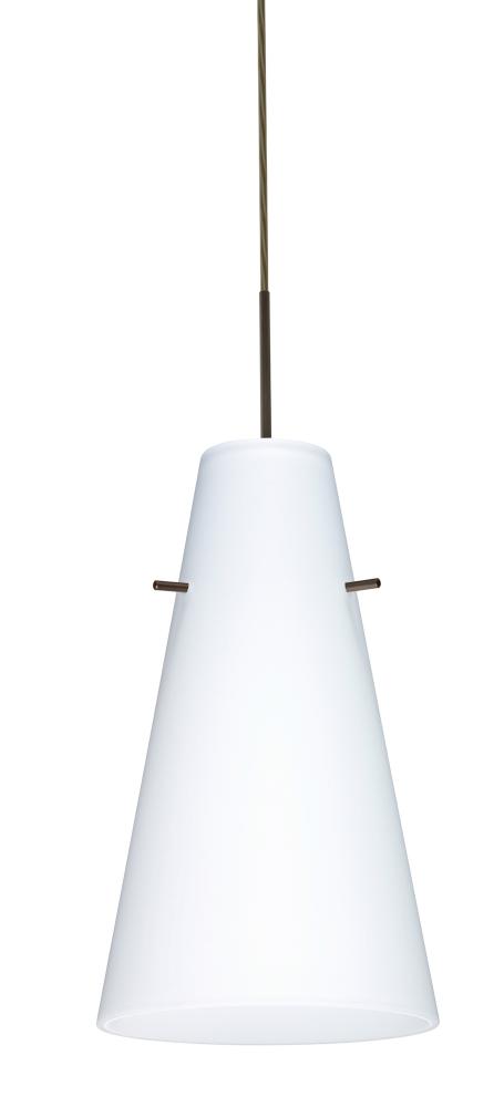 Besa Cierro LED Pendant Opal Matte Bronze 1x9W LED