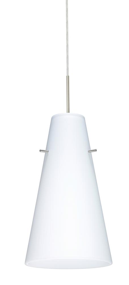 Besa Cierro Pendant Satin Nickel Opal Matte 1x100W Medium Base