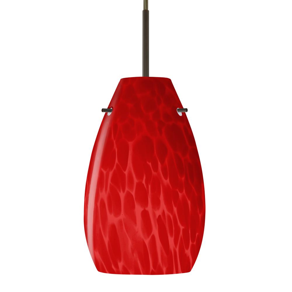 Besa, Pera 9 Cord Pendant, Red Cloud, Bronze Finish, 1x100W MAX E26 Base