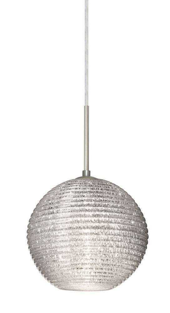 Besa Kristall 8 Pendant Satin Nickel Glitter 1x75W Medium Base