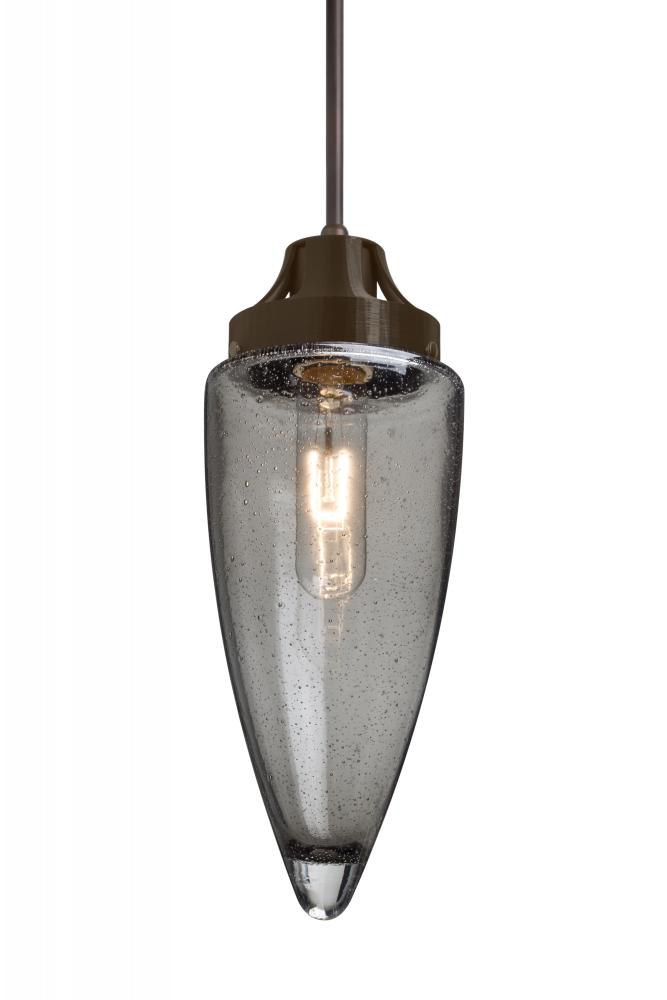 Besa, Sulu Cord Pendant, Smoke Bubble, Bronze Finish, 1x60W Medium Base