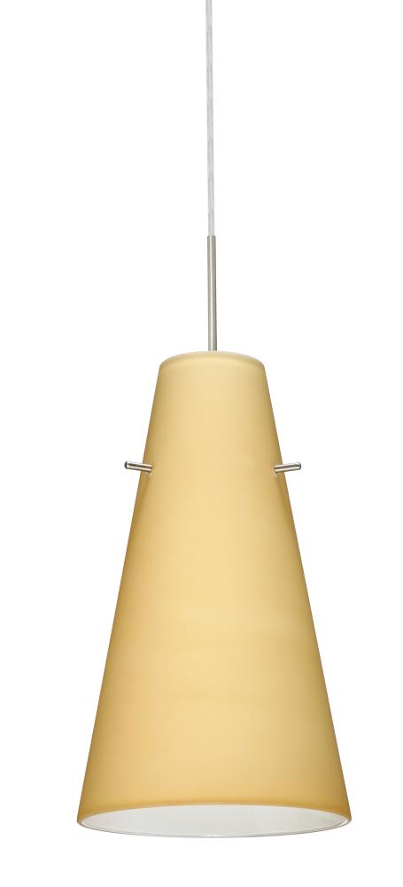 Besa Cierro Pendant Satin Nickel Vanilla Matte 1x100W Medium Base