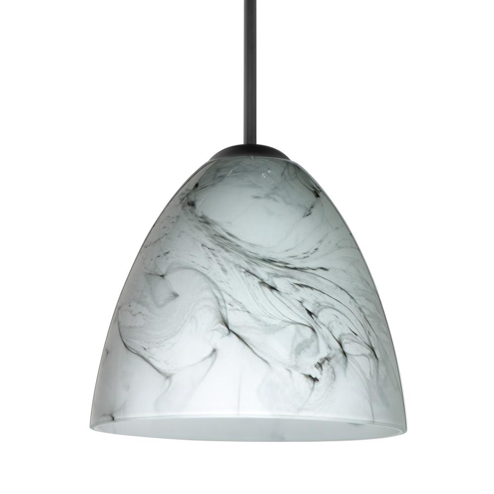 Besa Vila Pendant Black Marble Grigio 1x60W MAX E26 Base