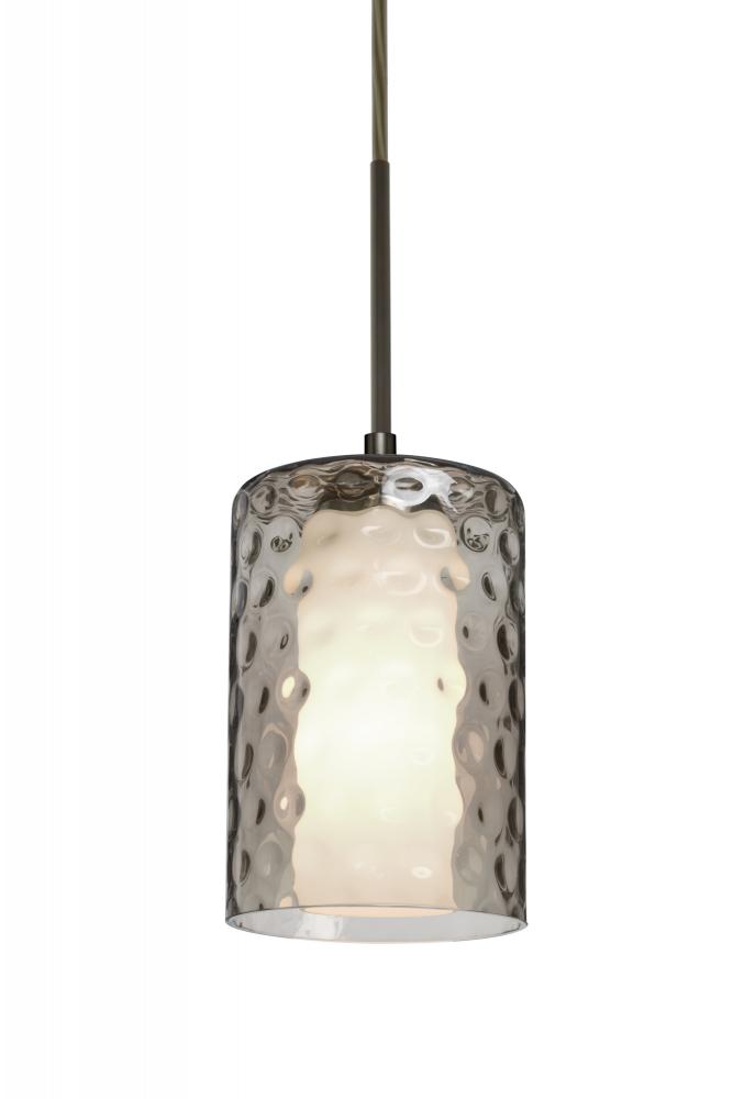 Besa, Esa Cord Pendant, Smoke, Bronze Finish, 1x5W LED