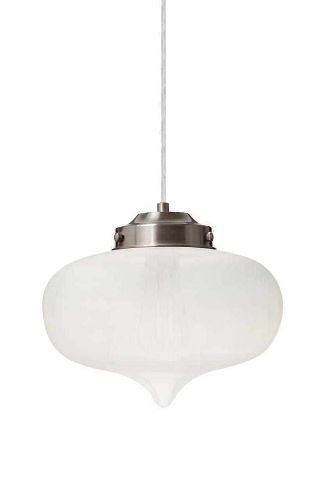 Besa Mira Pendant Satin Nickel Frost 1x4W LED Filament