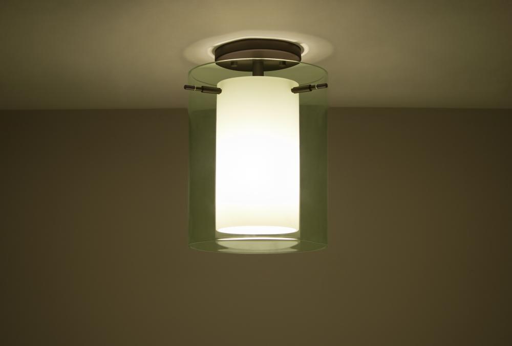 Besa Ceiling Pahu 8 Bronze Transparent Olive/Opal 1x11W LED