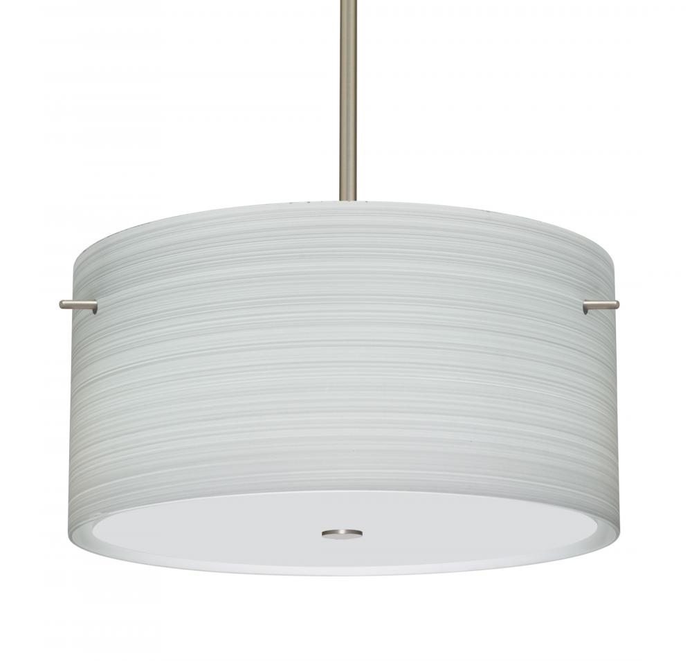 Besa Tamburo 16 Pendant Chalk Satin Nickel 3x11W LED