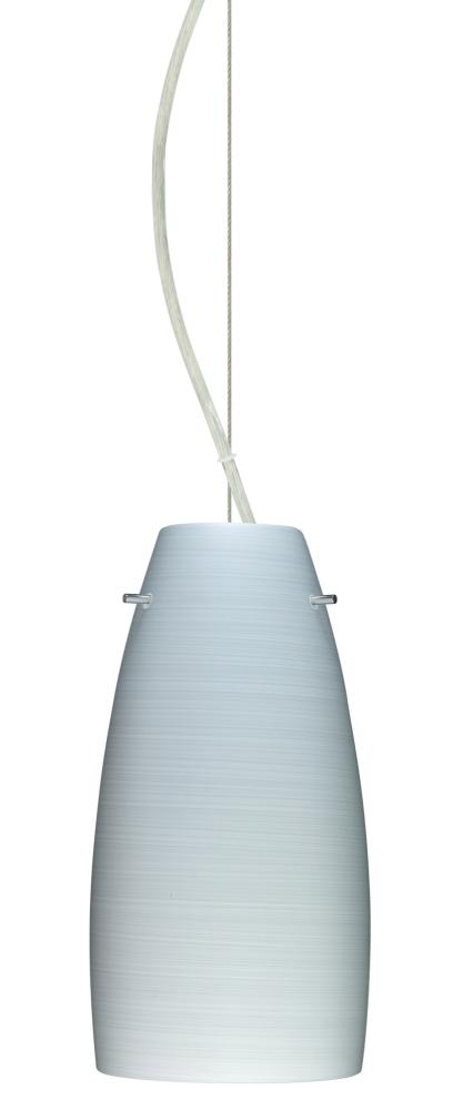 Besa Tao 10 Cable Pendant Chalk Satin Nickel 1x75W Medium Base