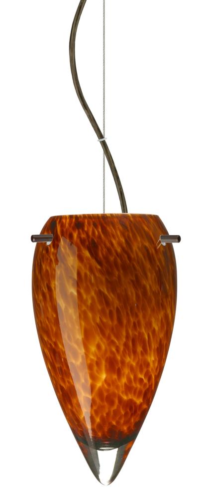 Besa Juli Cable Pendant Amber Cloud Bronze 1x100W Medium Base