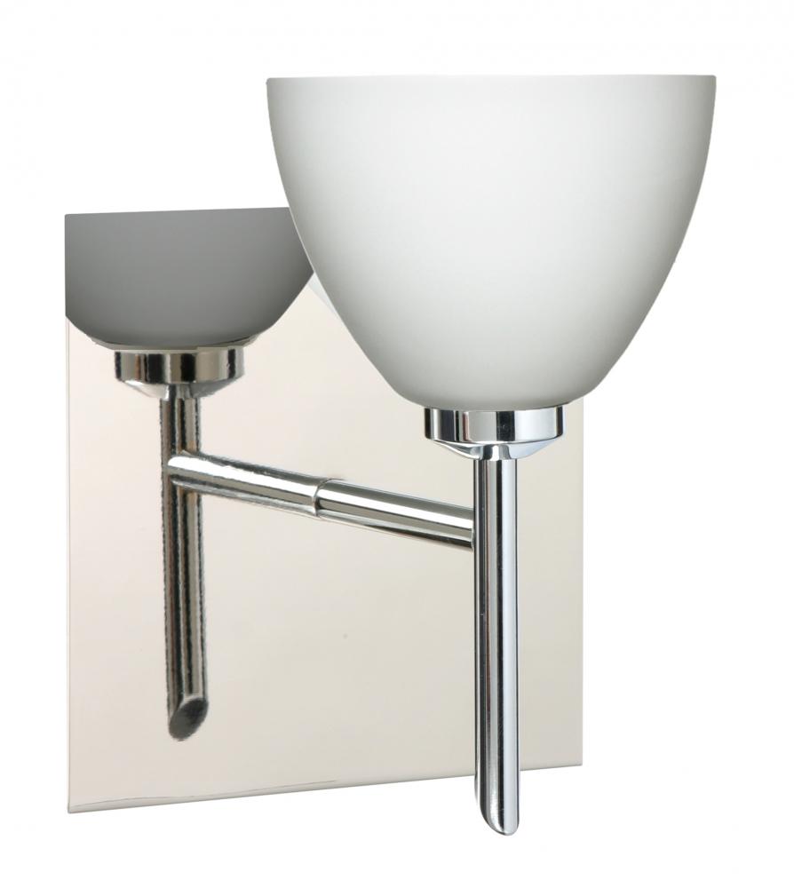 Besa Divi Wall With SQ Canopy 1SW Opal Matte Chrome 1x40W G9