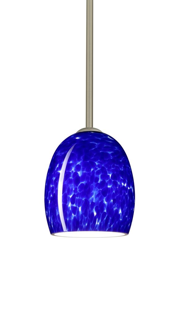 Besa Lucia LED Pendant Blue Cloud Satin Nickel 1x9W LED