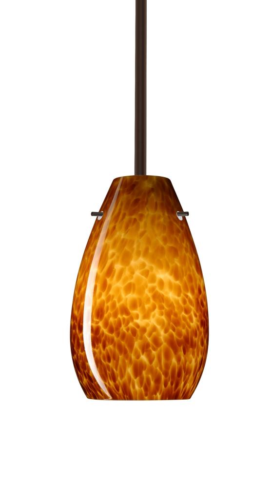 Besa Pera 9 Stem Pendant Bronze Amber Cloud 1x100W Medium Base