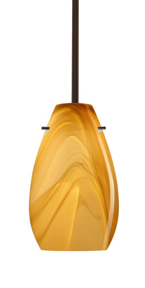 Besa Pera 9 LED Pendant Honey Bronze 1x9W LED