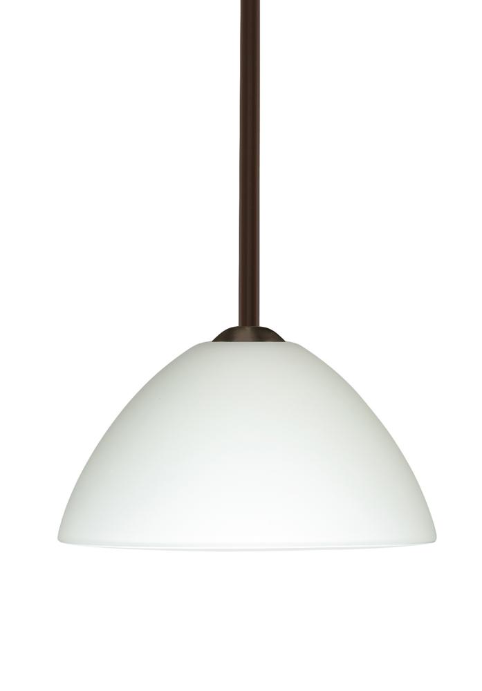 Besa Tessa LED Stem Pendant White Bronze 1x9W LED