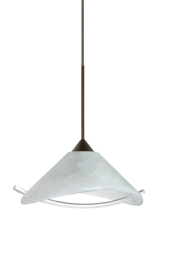 Besa Pendant Hoppi Bronze Marble/Clear 1x3W LED