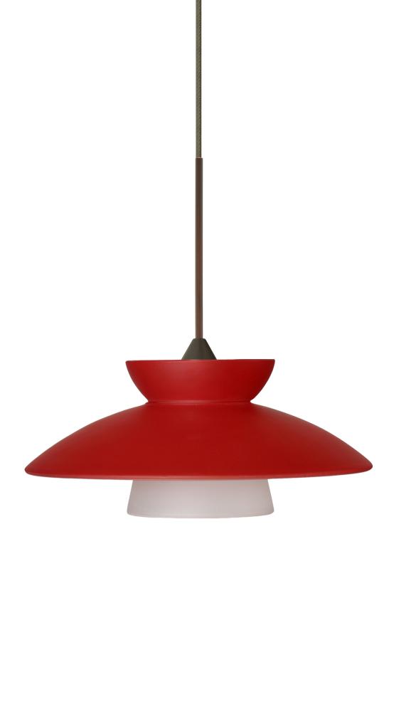 Besa Pendant Trilo 7 Bronze Red Matte 1x50W Halogen