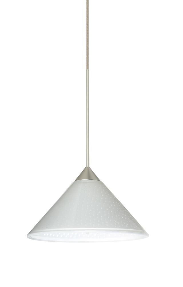 Besa Pendant Kona Satin Nickel White Starpoint 1x5W LED