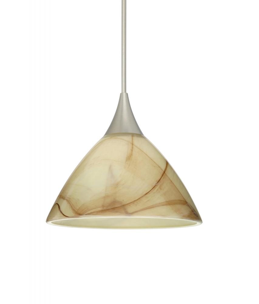 Besa Pendant Domi Satin Nickel Mocha 1x6W LED