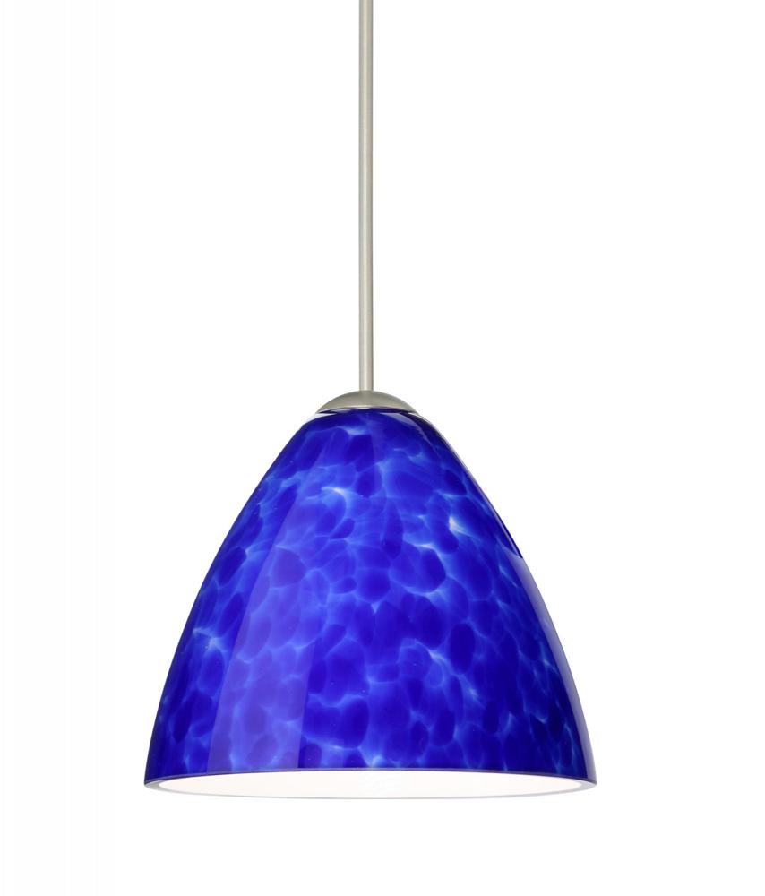 Besa Pendant Mia Satin Nickel Blue Cloud 1x50W Halogen