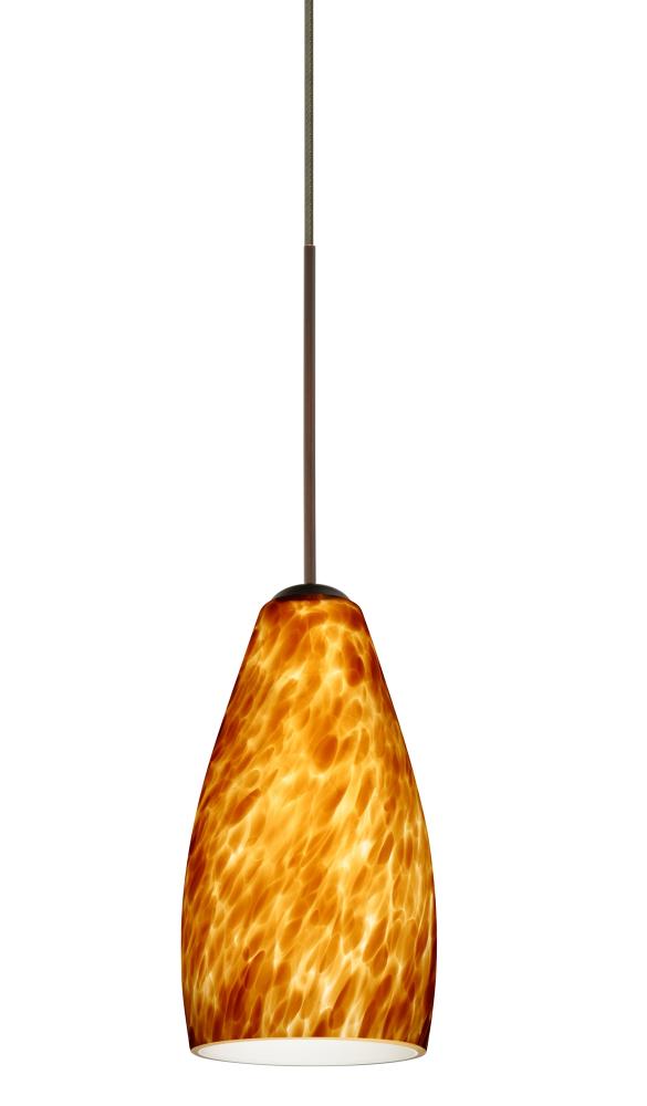 Besa Pendant Karli Bronze Amber Cloud 1x5W LED