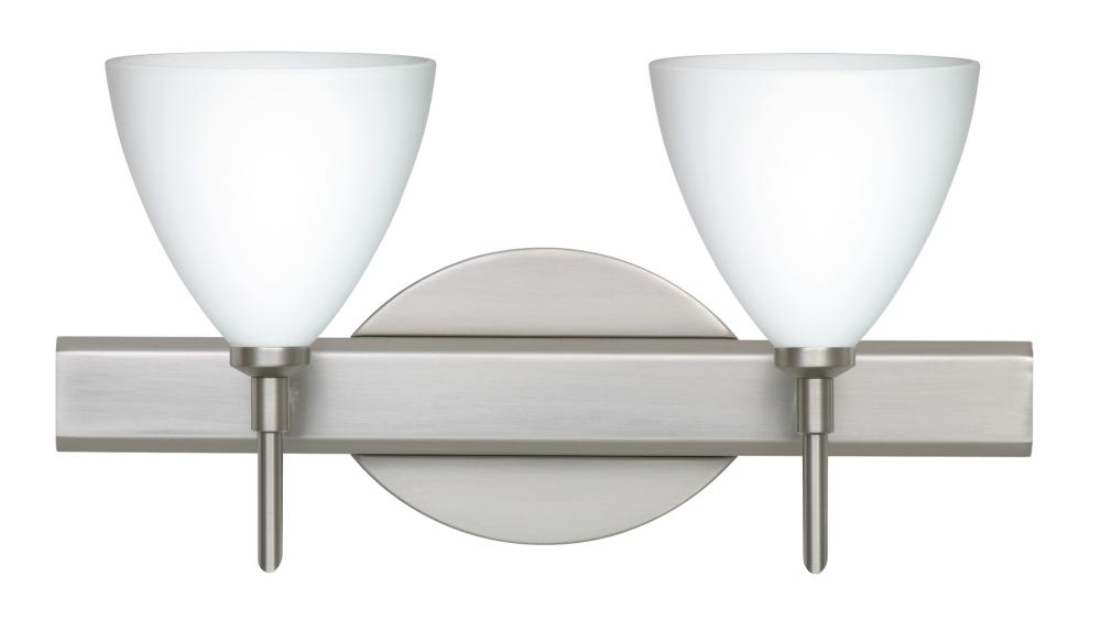 Besa Wall Mia Satin Nickel Opal Matte 2x5W LED