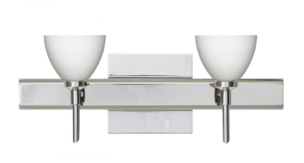 Besa Divi Wall With SQ Canopy 2SW Opal Matte Chrome 2x40W G9