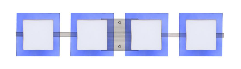 Besa Wall Alex Satin Nickel Opal/Blue 4x5W LED