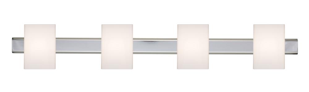 Besa, Tito Vanity, Opal Matte, Chrome Finish, 4x5W LED