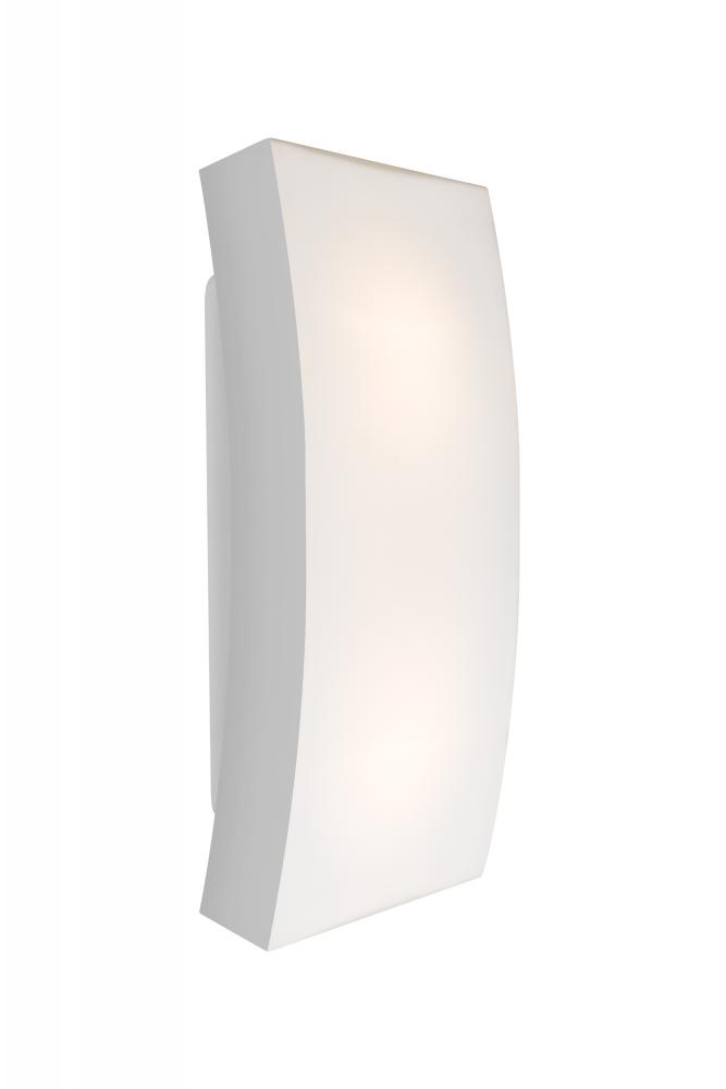 Besa, Billow 15 Outdoor Sconce, Opal/Silver, Silver Finish, 2x60W Medium Base