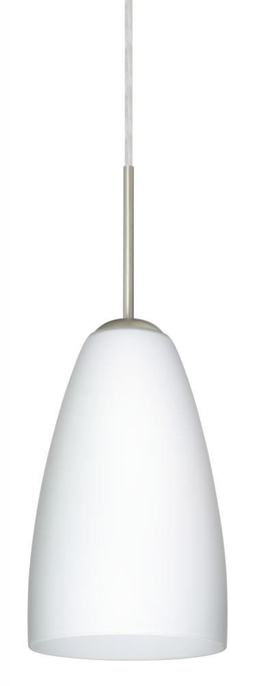 Besa Riva 9 Pendant For Multiport Canopy Satin Nickel Opal Matte 1x75W Medium Base