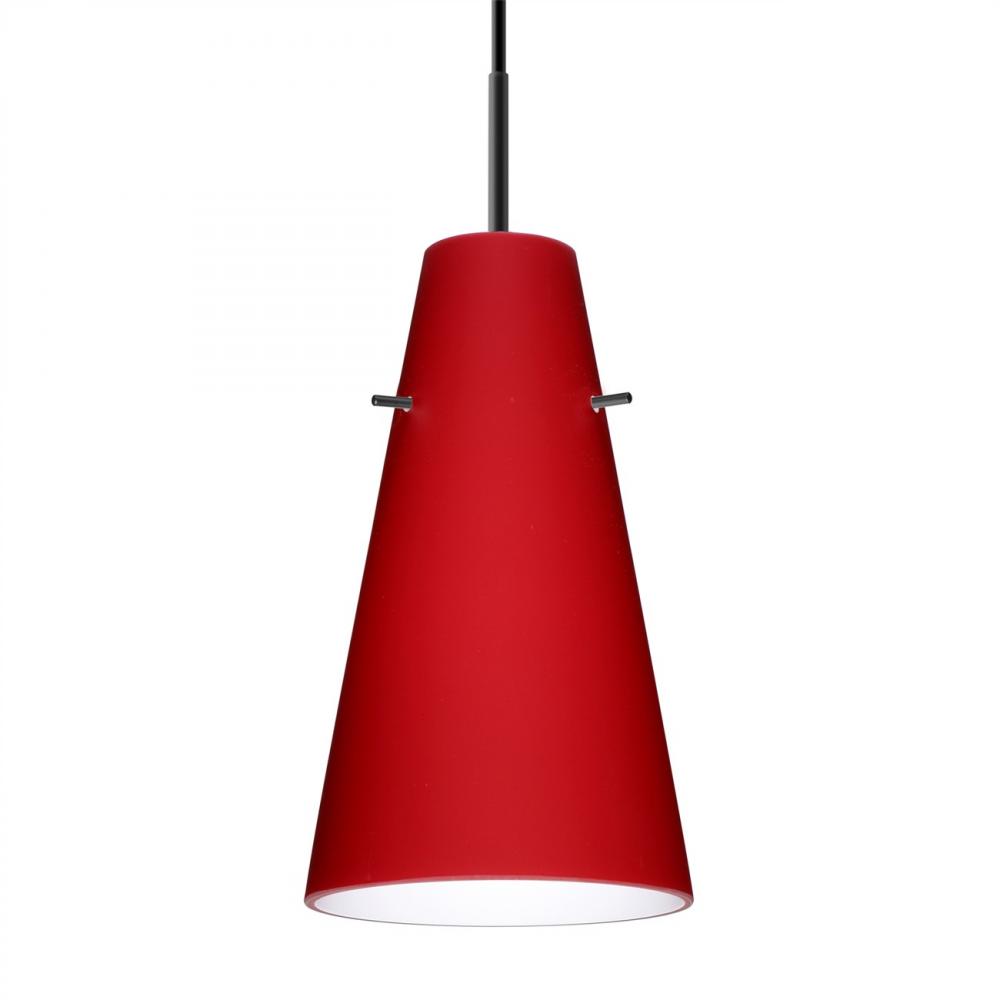 Besa Cierro Pendant For Multiport Canopy Black Ruby Matte 1x100W MAX E26 Base