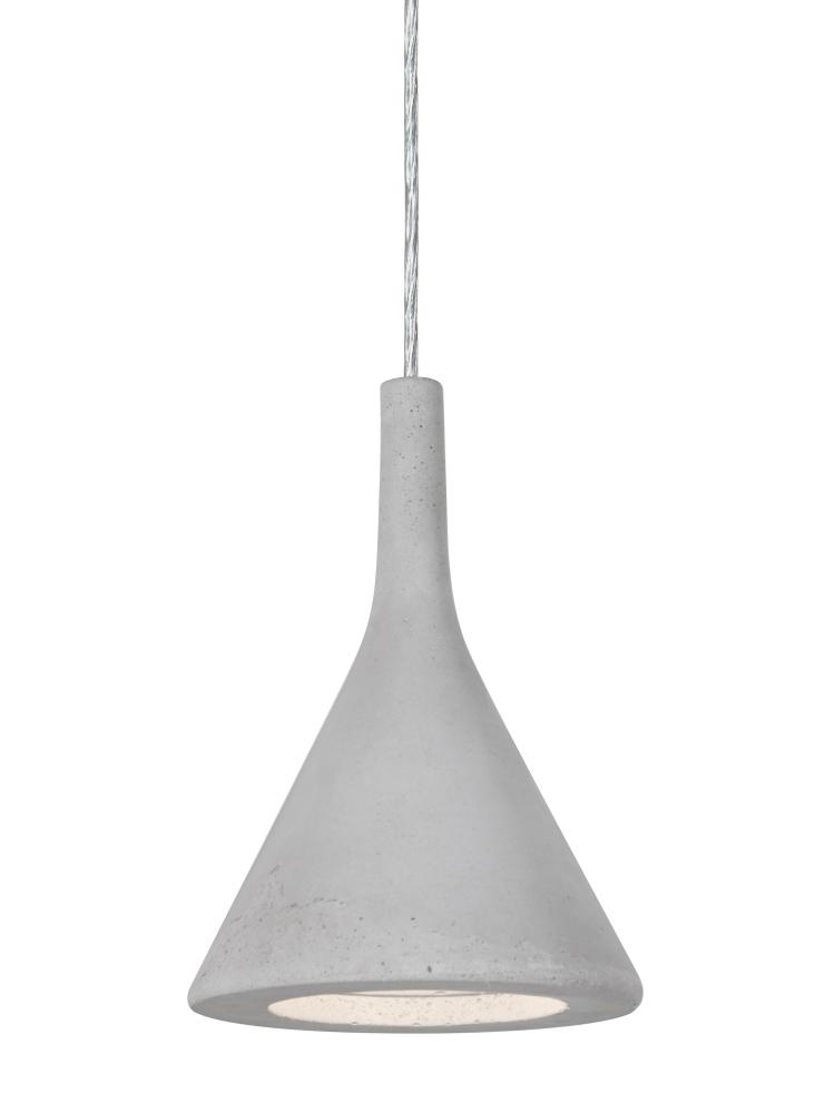 Besa Gala Pendant For Multiport Canopy, Natural, Satin Nickel Finish, 1x9W LED