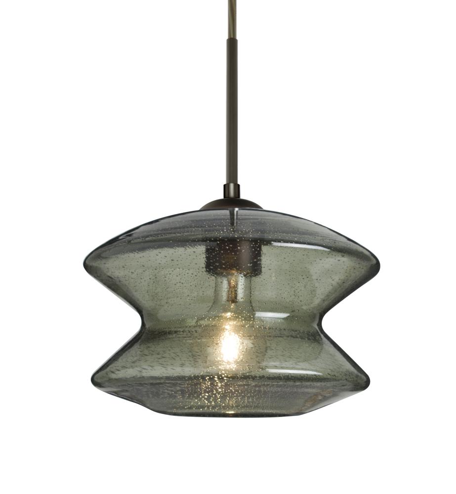 Besa, Zen Cord Pendant For Multiport Canopy, Moss Bubble, Bronze Finish, 1x60W Medium