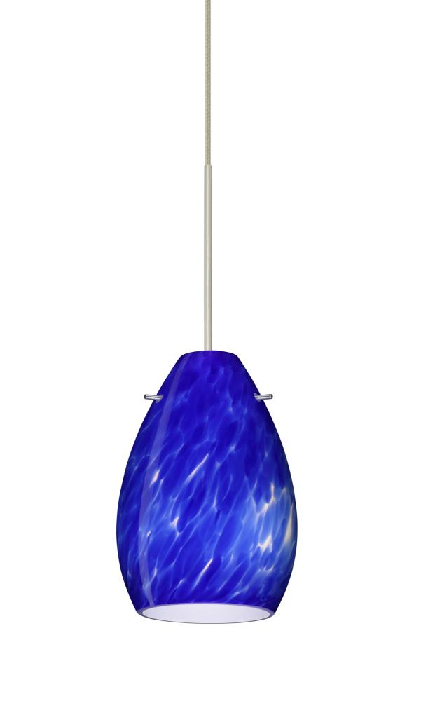 Besa Pendant Pera 6 Satin Nickel Blue Cloud 1x50W Halogen