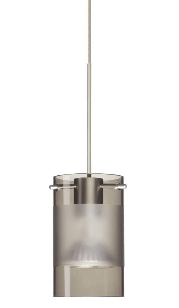 Besa Scope Pendant Rxp Smoke/Frost Satin Nickel 1x5W LED Mr16