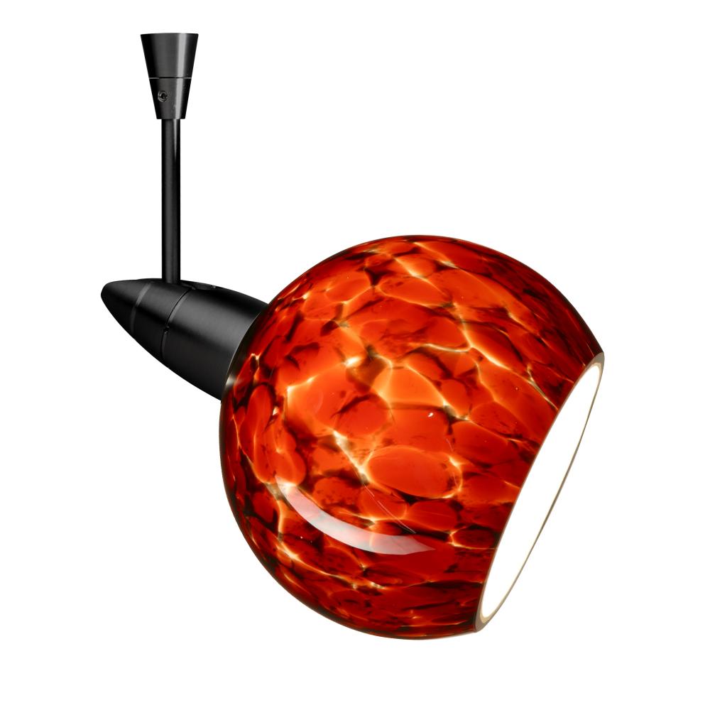 Besa, Palla 3 Spotlight, Garnet, Black Finish, 1x35W MAX GU5.3 Base