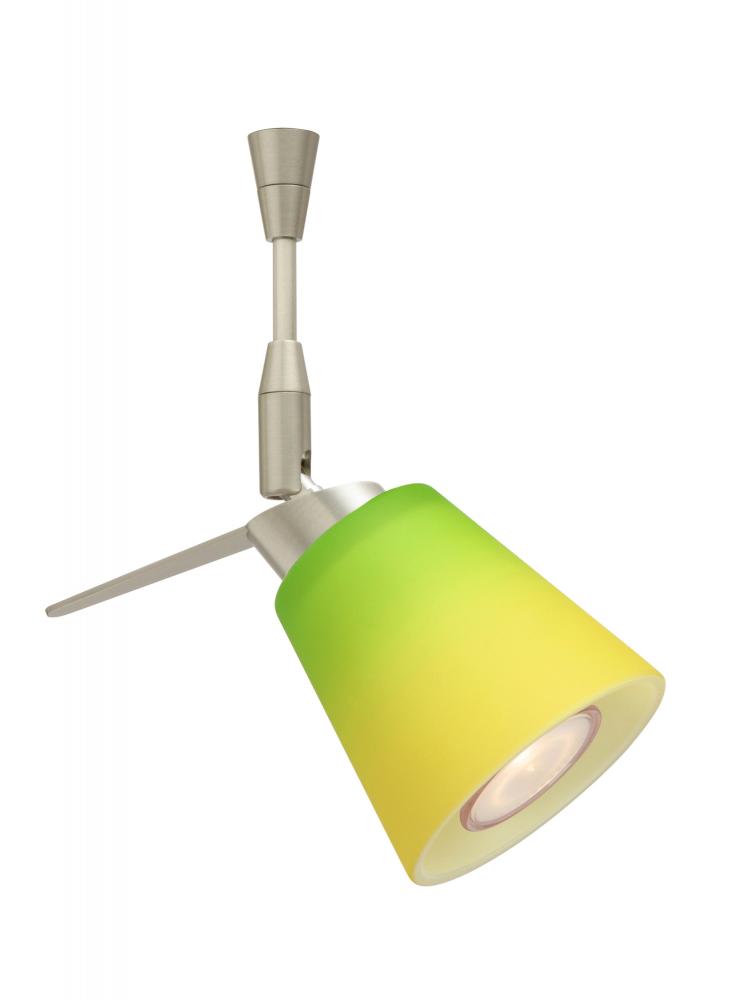 Besa Spotlight Canto 3 Satin Nickel Bicolor Green/Yellow 1x35W Halogen Mr11