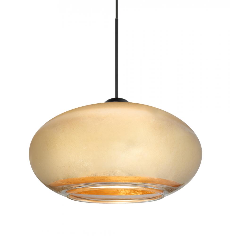 Besa Pendant For Multiport Canopy Brio 7, Black Finish, Gold Foil 1x35W MAX GY6.35 Base