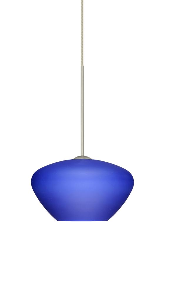 Besa Pendant For Multiport Canopy Peri Satin Nickel Blue Matte 1x50W Halogen