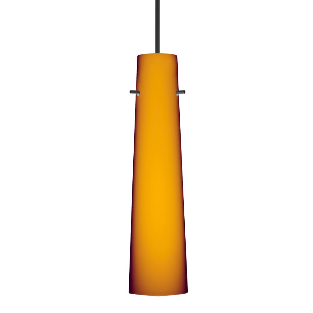 Besa Camino Pendant for Multiport Canopy Black Amber Matte 1x50W Halogen, 277V, 0-10V Dimm