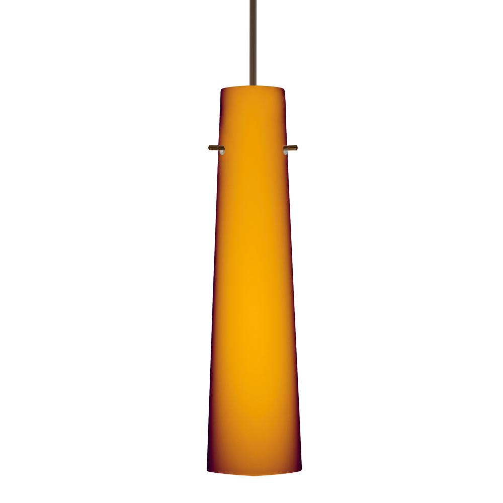 Besa Camino Pendant for Multiport Canopy Bronze Amber Matte 1x50W Halogen, 277V, 0-10V Dim