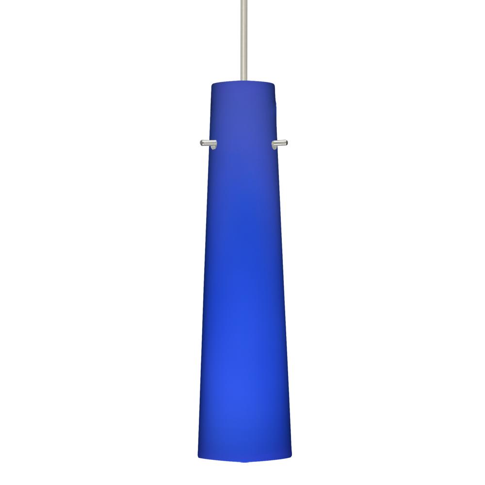 Besa Camino Pendant for Multiport Canopy Satin Nickel Cobalt Blue Matte 1x50W Halogen, 277